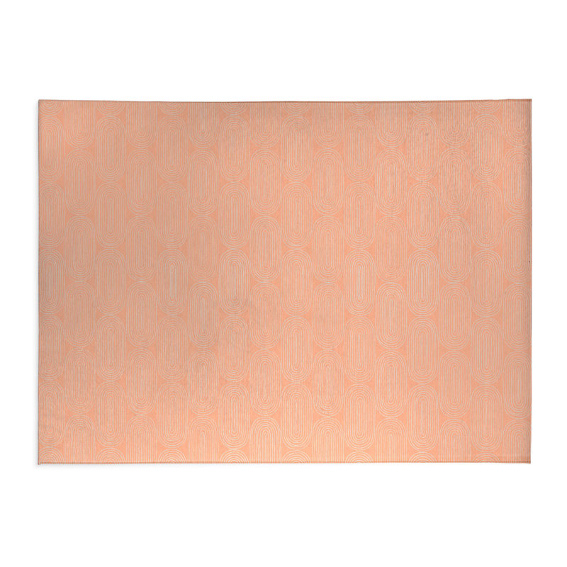 Earthy Embrace Kids Play Mat, Peach/Orange, Rectangle 2' x 3'