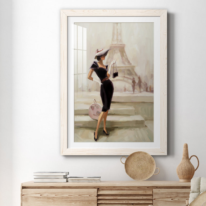 Love, from Paris - Peinture encadrée, H 37,5 po x l 27,5 po x P 1,5 po, Cadre blanc