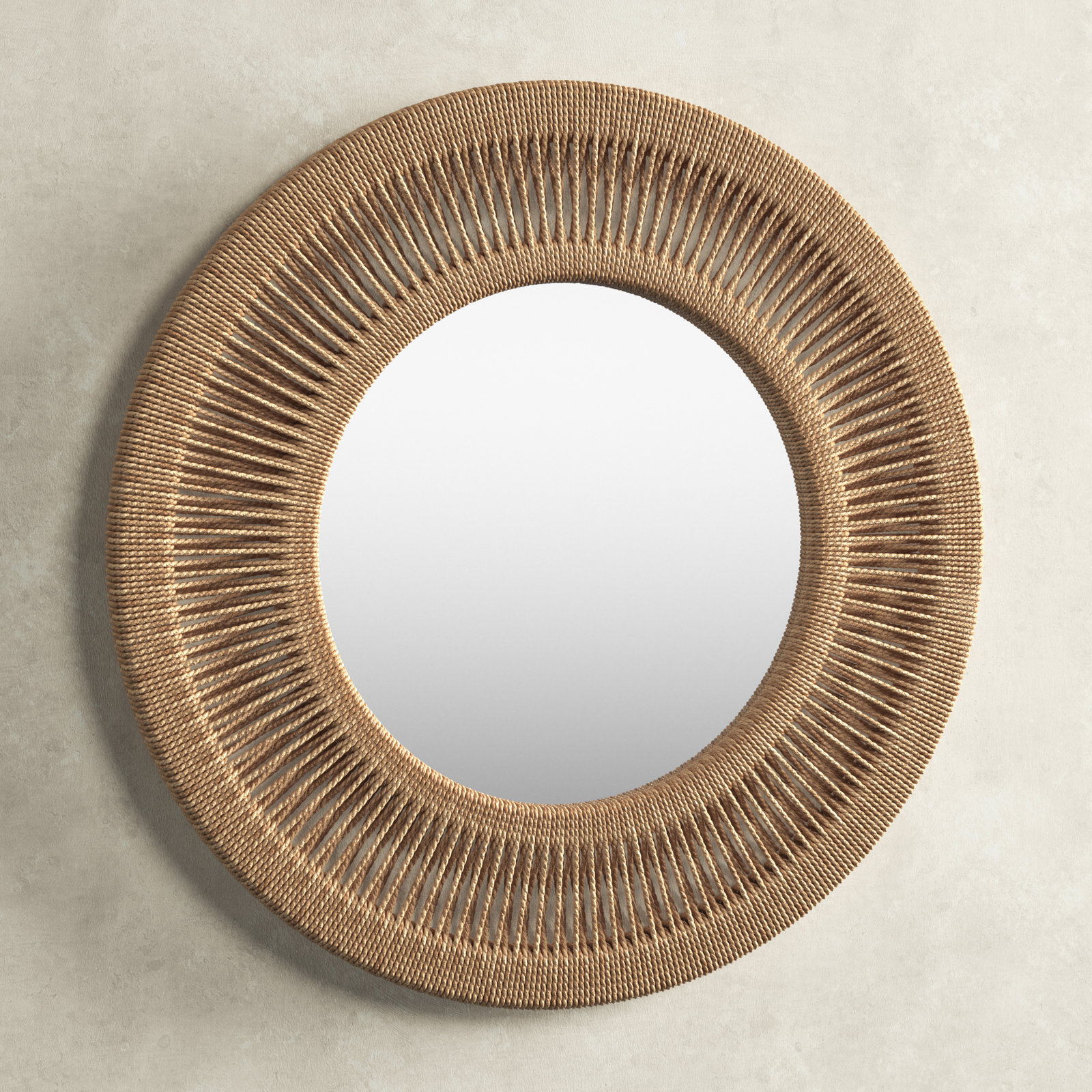 Tacoma Rattan Flat Wall Mirror