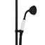Ensemble de robinet de douche avec douche à main 10 x 22 Abbey, noir mat-118340093