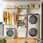 Système d'organisation 8 pi avec 2 tiroirs et sacs en tissu, organisateur de salle de lavage mural-1212406017