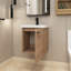 Ensemble de meuble-lavabo simple 18 po avec plateau en céramique Leathan