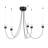 5-Light Black Arc Swaying Gravity Chandelier