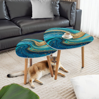 Ensemble de 2 tables basses gigognes Triangle