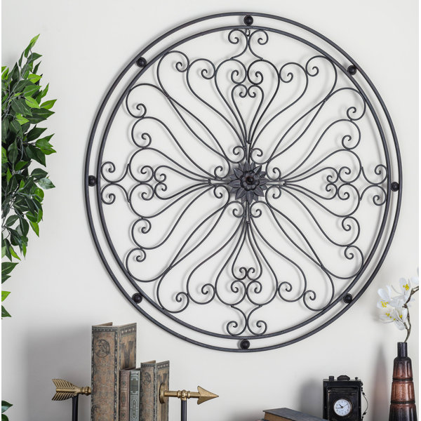 large round metal wall art