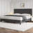 Bed Frame With Headboard, Sturdy Metal Frame With Solid Wooden Slats Support-1523998168
