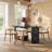 70.8'' Oval Dining Tablefor 6-8, Modern Dining Room Table with Double-Tier Storage Cabinet & LED Lights, Wood Strip Base Kitchen Dining Table-1128692892