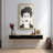 Modern Contemporary Minimalist Frida Portrait, Acrylic Artwork, Black and White