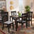 Laurence 5-Pc Solid Wood Dining Set in Grey Fabric Upholstered, 37.4'' H X 18.5'' W X 20.3'' D-2044983747