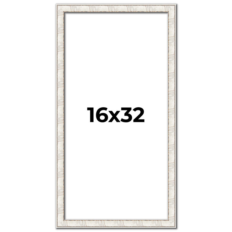 Silver Solid Wood Single Picture Frame, 16" W x 32" H