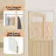 Intérieur de la porte hollandaise à moitié fendue en verre transparent, porte de placard de style moderne, bois de pin naturel (sans charnières de porte)-117215386