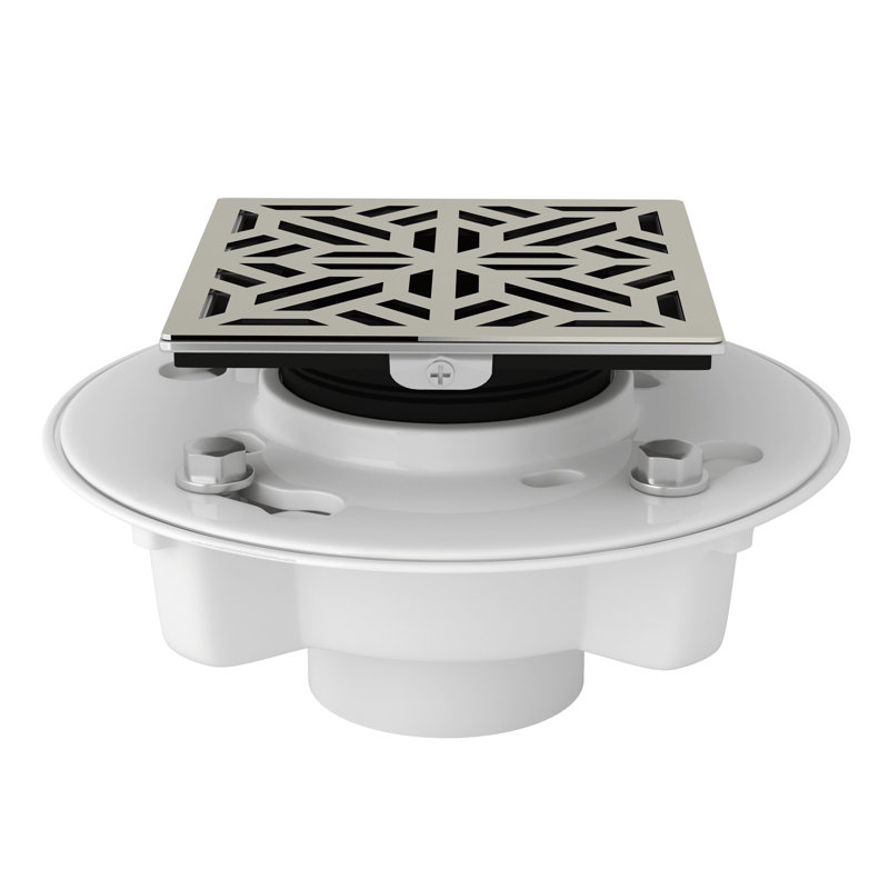 PVC Tile-In Shower Drain, Polished Nickel