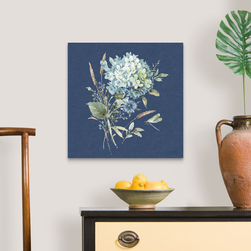 «Bohemian Blue 03 on Blue» par Lisa Audit - reproduction d'art, Toile tendue, H 20 po x l 20 po x P 1,25 po