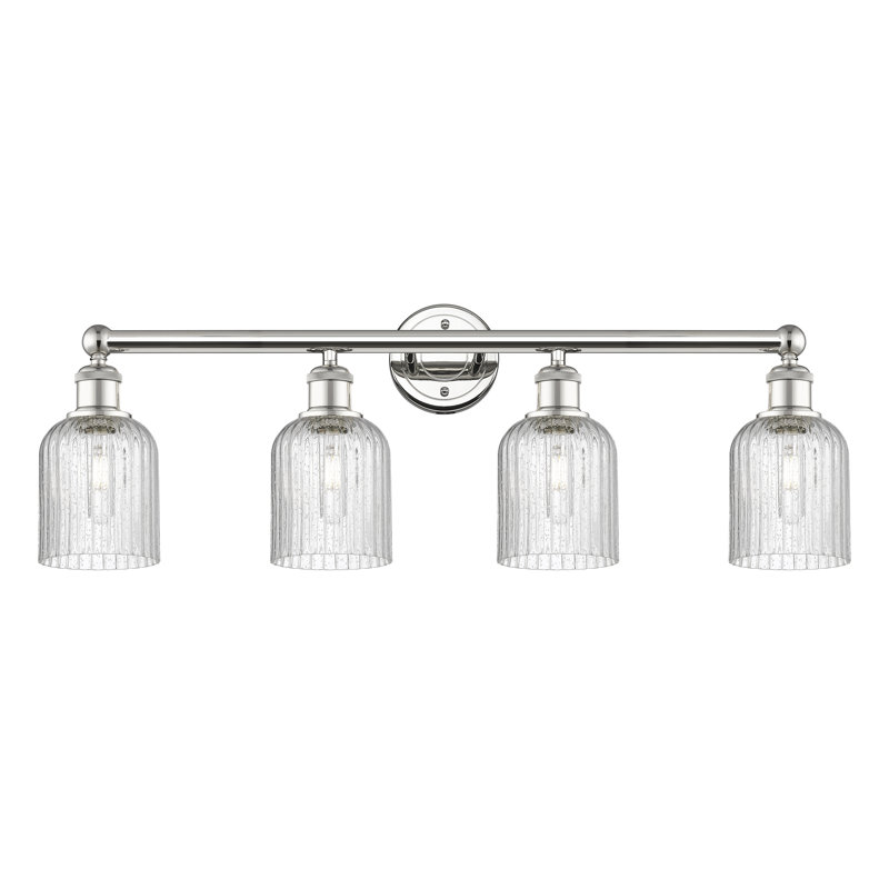 Éclairage pour meuble-lavabo à 4 lumières à intensité variable Fiennes Veil, Nickel poli, Seedy
