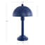 Lampe de table 17,5 "en métal avec abat-jour bleu-1015059021-1015059027