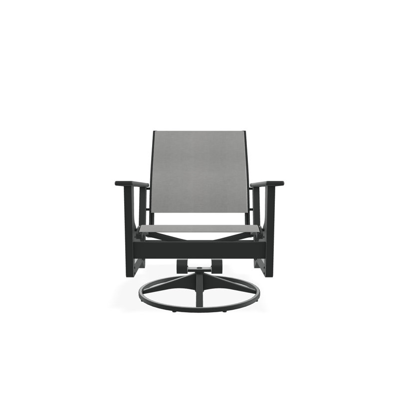 Wexler Outdoor Swivel Lounge Chair, Graphite, Alloy Sunbrella®