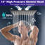 Pomme de douche double tout en métal-86665242