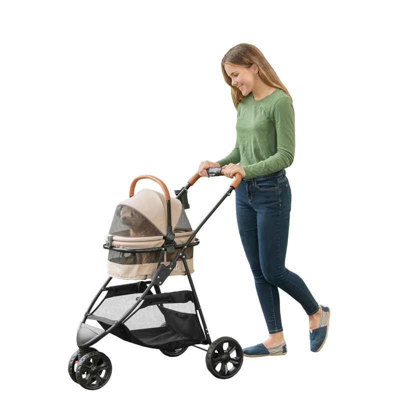 Foldable Pet Stroller, Sand