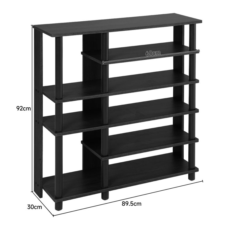 16 Pair Shoe Rack, Black