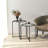 Modern Side Table with 100% Tempered Glass Top, Black Metal Frame, 19.7 x 23.6 x 19.7 Inches | Stylish Industrial Design, Perfect for Living Room, Bedroom, or Office | Durable & Elegant Home Furniture-279428695