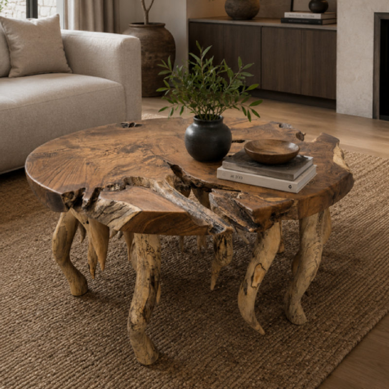 Table basse en teck unique