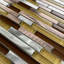 12" x 12" Marble Mosaic Linear Wall & Floor Tile