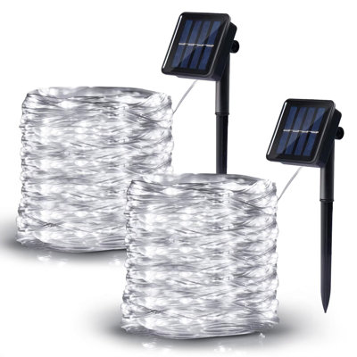 Solar String Lights For Outside Waterproof Fairy Lights With 8 Modes