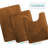 Aighan 3 Piece Ultra Soft and Absorbent Memory Foam Bath Rug Set with Non-Slip Backing-2072193400