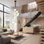 Luminaire suspendu Cluster pour escalier haut de plafond-1336290536-1336290538