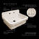 Fireclay 30" x 22" Drop-in Sink with 2 Faucet Holes on Backsplash