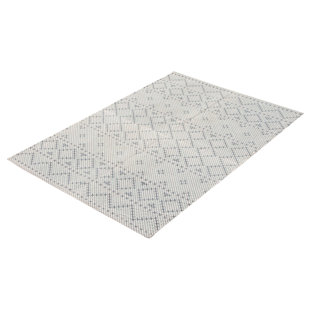 Tapis crème Fab Dhurrie 4 pi 6 po x 6 pi 6 po