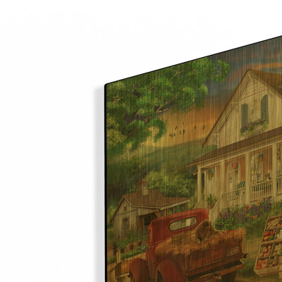 'Our Country Home' By Bigelow Illustrations Gold Metal Wall Art, 16" x 12"