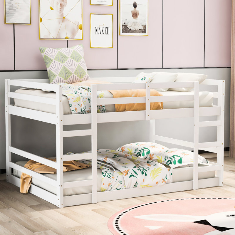 White Laddered Full Over Bunk Bed - Built With Solid Construction In Constructed Quality Materials For Lasting Beauty, White