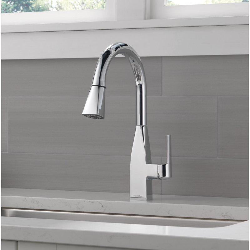 Xander Pull Down Sprayer Kitchen Sink Faucet, Single Handle Kitchen Faucet, Chrome