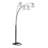 BLACK 4-HEAD CRYSTAL INSPIRED ARCH FLOOR LAMP
