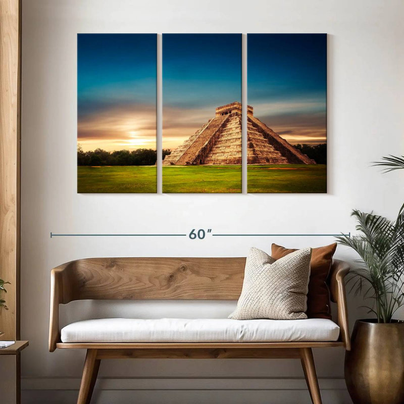 Adella Chichen Itza Pyramid, 32" H x 50" W