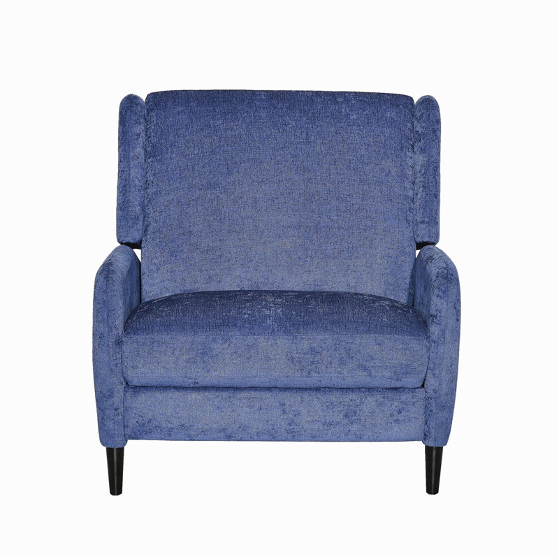 Fauteuil inclinable surdimensionné en tissu texturé, Marine