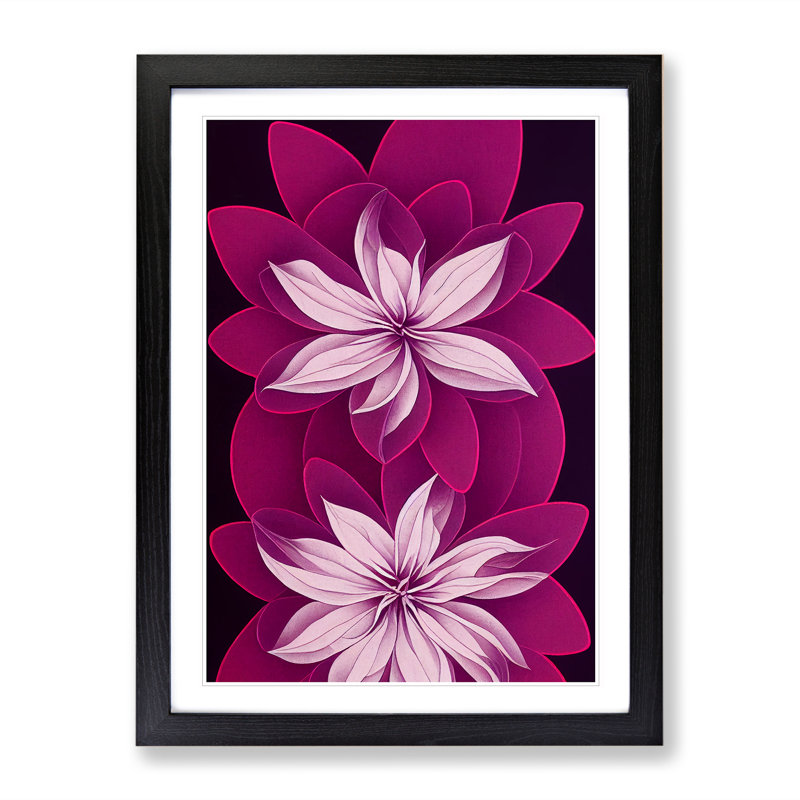 The Thrilling Flowers - Framed Print, Black, 34cm H x 25cm W x 2cm D