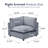 37.4" Heffernan Accent Chair Modular Sectional Sofa-110585190