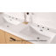 Meuble-lavabo autoportant 60 po avec structure en bois massif et armoire en MDF, lavabo double en résine Smc