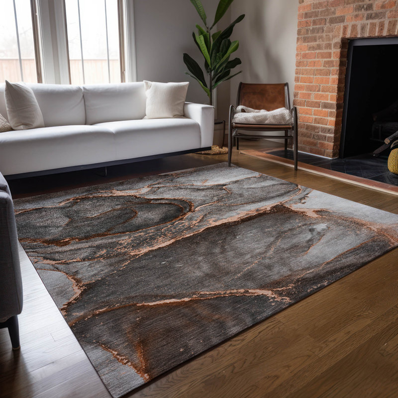 Tapis intérieur / extérieur Alfonzo avec envers antidérapant, Rectangle 8 pi x 10 pi