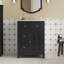 Meuble-lavabo de salle de bain avec lavabo, 2 tiroirs et porte à fermeture douce-67233471