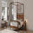 Solid Wood Canopy Bed Frame Four Posters Bed No Box Spring Needed,Full Size,Walnut