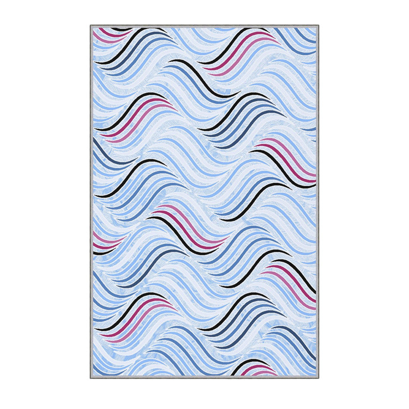 Antibacterial Hall Carpet, 3D Digital Printed, 3.3 x 4.9 ft | 100% Polyester, 0.3 in Pile Height, Non-Slip Underside, Machine Washable, Durable & Easy Care | Perfect for Living Room, Entryway & Home Décor