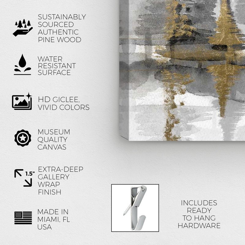 « golden reflection », peinture sur toile, H 43 po x l 43 po x P 2 po