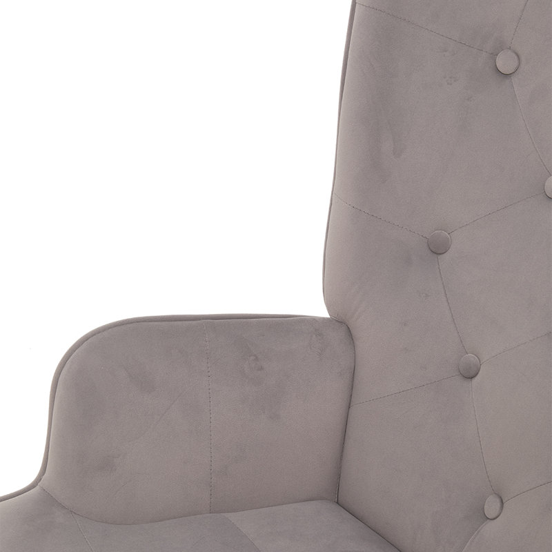 Upholstered Armchair, 90cm H x 53cm W x 54.5cm D, Velvet