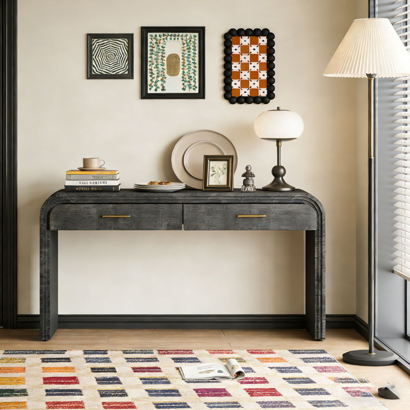 Console avec deux tiroirs supérieurs de style ouvert