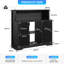 Wine Cabinet with RGB Lighting, Charging Station, 4 Removable Wine Racks (Exclude Refrigerator)-222118040