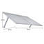 Auvent Ridge en métal 6,6 - blanc-133144586