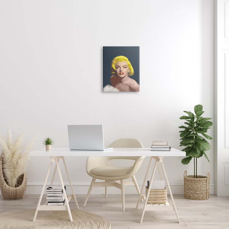 «Blond pop», art mural rétro sur toile XXL par Chris Consani, H 20 po x l 16 po, Toile tendue